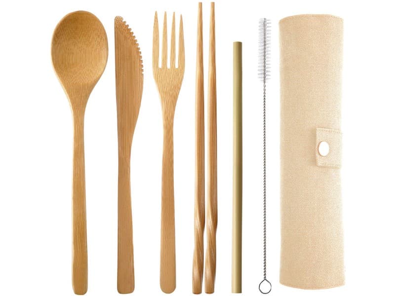 Bam-Booty Bamboo Travel Utensils Set — eco-friendly alternative to plastic takeout utensils